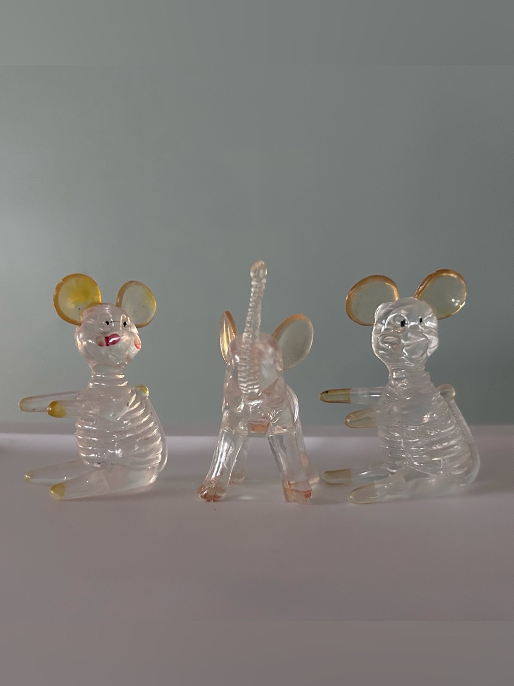 Vintage plastic? transparent animals